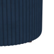 Pouf Zollbach Tabouret Design Rangement Velours Côtelé Acier Doré Bleu Nuit
