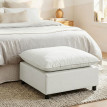 Repose-pieds Yewdale modulable confortable gris clair salon design polyvalent