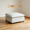 Repose-pieds Yewdale modulable confortable gris clair salon design polyvalent
