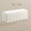 Bout de lit Garlasco design capitonné confort lin polyvalent crème 110 cm