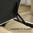 Banquette Oakenshield Coffre Design Chesterfield Écru Rangement Élégant 120 cm