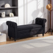Banquette Ezzelino Chesterfield Rangement Design Lin Noir Élégant Confortable