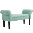 Banc Banquette Mournaval Design Contemporain Accoudoirs Courbés Vert d'Eau Élégante
