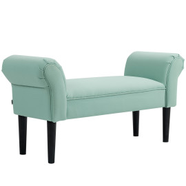 Banc Banquette Mournaval Design Contemporain Accoudoirs Courbés Vert d'Eau Élégante