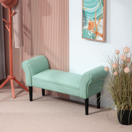 Banc Banquette Mournaval Design Contemporain Accoudoirs Courbés Vert d'Eau Élégante
