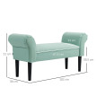 Banc Banquette Mournaval Design Contemporain Accoudoirs Courbés Vert d'Eau Élégante
