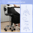 Tabouret Valefield Pro Confort Pivotant 360° Roulettes Noir Salon Beauté SPA