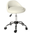 Tabouret Briallen professionnel réglable pivotant 360° blanc salons coiffure beauté