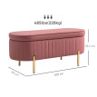 Banquette Arbreval Coffre Design Ovale Rose Poudré Rangement Chic 108x44cm