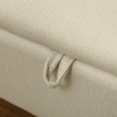 Banc Coffre Urdaibai Rangement Design Tissu Jaune Moutarde Noir Acier 101cm