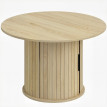 Table basse Mathilde design bois naturel rangement coulissant élégant salon