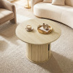 Table basse Mathilde design bois naturel rangement coulissant élégant salon