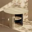 Table basse Mathilde design bois naturel rangement coulissant élégant salon