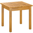 Table basse Juliane extérieur intérieur acacia massif teck naturel 48x48 cm
