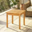 Table basse Juliane extérieur intérieur acacia massif teck naturel 48x48 cm