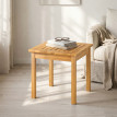 Table basse Juliane extérieur intérieur acacia massif teck naturel 48x48 cm