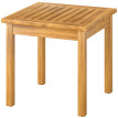 Table basse Juliane extérieur intérieur acacia massif teck naturel 48x48 cm