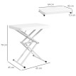 Table d’appoint Ugo réglable pliable extérieur design blanc résistant