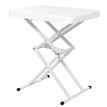 Table d’appoint Ugo réglable pliable extérieur design blanc résistant