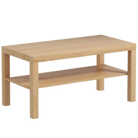 Table Basse Vitale Design Élégant Effet Bois Naturel Rangement Intégré Salon Bureau