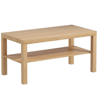 Table Basse Vitale Design Élégant Effet Bois Naturel Rangement Intégré Salon Bureau