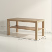 Table Basse Vitale Design Élégant Effet Bois Naturel Rangement Intégré Salon Bureau
