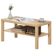 Table Basse Vitale Design Élégant Effet Bois Naturel Rangement Intégré Salon Bureau