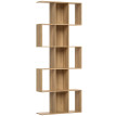 Bibliothèque Falwyn 5 Étagères Design Élégante Rangement Vertical Chêne Clair 80x24x200cm