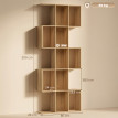 Bibliothèque Falwyn 5 Étagères Design Élégante Rangement Vertical Chêne Clair 80x24x200cm