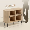 Buffet Orvecourt Style Scandinave 2 Portes Coulissantes Chêne Noir 100 cm