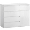 Buffet Ambreval Design Épuré Rangement Modulable Blanc Mat