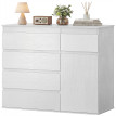Buffet Ambreval Design Épuré Rangement Modulable Blanc Mat