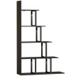 Etagère Pilgrim Style Industriel Escalier 5 Niveaux Noir & Bois Clair