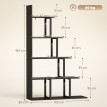 Etagère Pilgrim Style Industriel Escalier 5 Niveaux Noir & Bois Clair