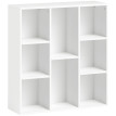 Etagère Primitivo Rangement Modulable 8 Cases Style Moderne Blanc