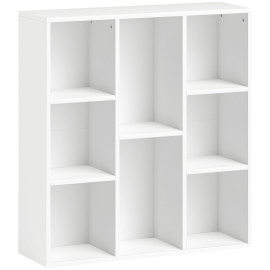Etagère Primitivo Rangement Modulable 8 Cases Style Moderne Blanc