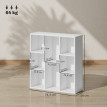 Etagère Primitivo Rangement Modulable 8 Cases Style Moderne Blanc