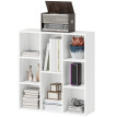 Etagère Primitivo Rangement Modulable 8 Cases Style Moderne Blanc