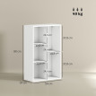 Etagère Montarron Rangement Modulable 5 Compartiments Blanc Design Moderne