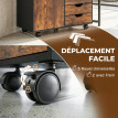 Support Imprimante Eichenbach Rangement Mobile 5 Tiroirs Noir Bureau