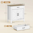Buffet Greystone Design Rustique Rangement Optimisé Blanc Naturel & Marron Antique