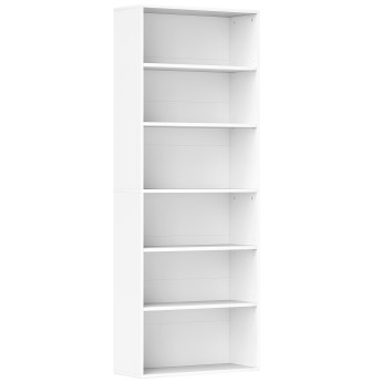 Etagère Arwen Rangement Modulable 6 Cases Design Élégant Blanc