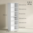 Etagère Arwen Rangement Modulable 6 Cases Design Élégant Blanc