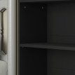 Étagère Visitacion 6 Compartiments Rangement Modulable Noir Élégant Salon Chambre