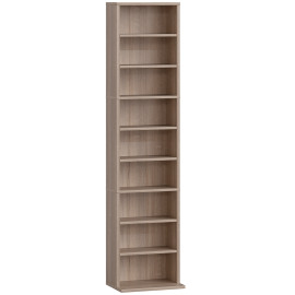 Etagère Fordwick Rangement CD DVD Blu Ray 260 CD 120 DVD Naturel Compact