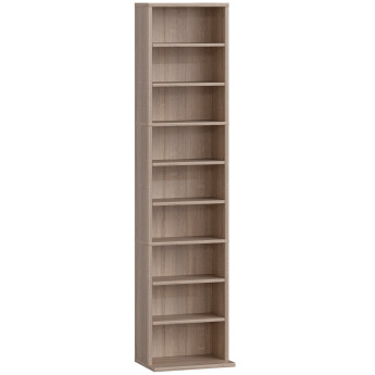 Etagère Fordwick Rangement CD DVD Blu Ray 260 CD 120 DVD Naturel Compact
