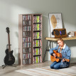 Etagère Fordwick Rangement CD DVD Blu Ray 260 CD 120 DVD Naturel Compact