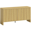 Buffet Beechcroft Design Rainuré Chêne Élégant 4 Portes Rangement Polyvalent 147 cm