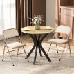 Lot de 2 chaises Hervé pliantes confort rembourré acier tissu beige salon événement