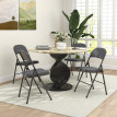 Lot 4 Chaises Pliantes Uhlbach Confort Velours Anthracite Design Compact